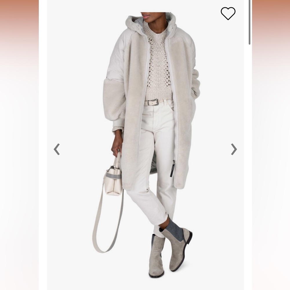 Rare, Brunello Cucinelli Fur Hooded Coat